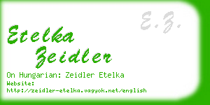 etelka zeidler business card